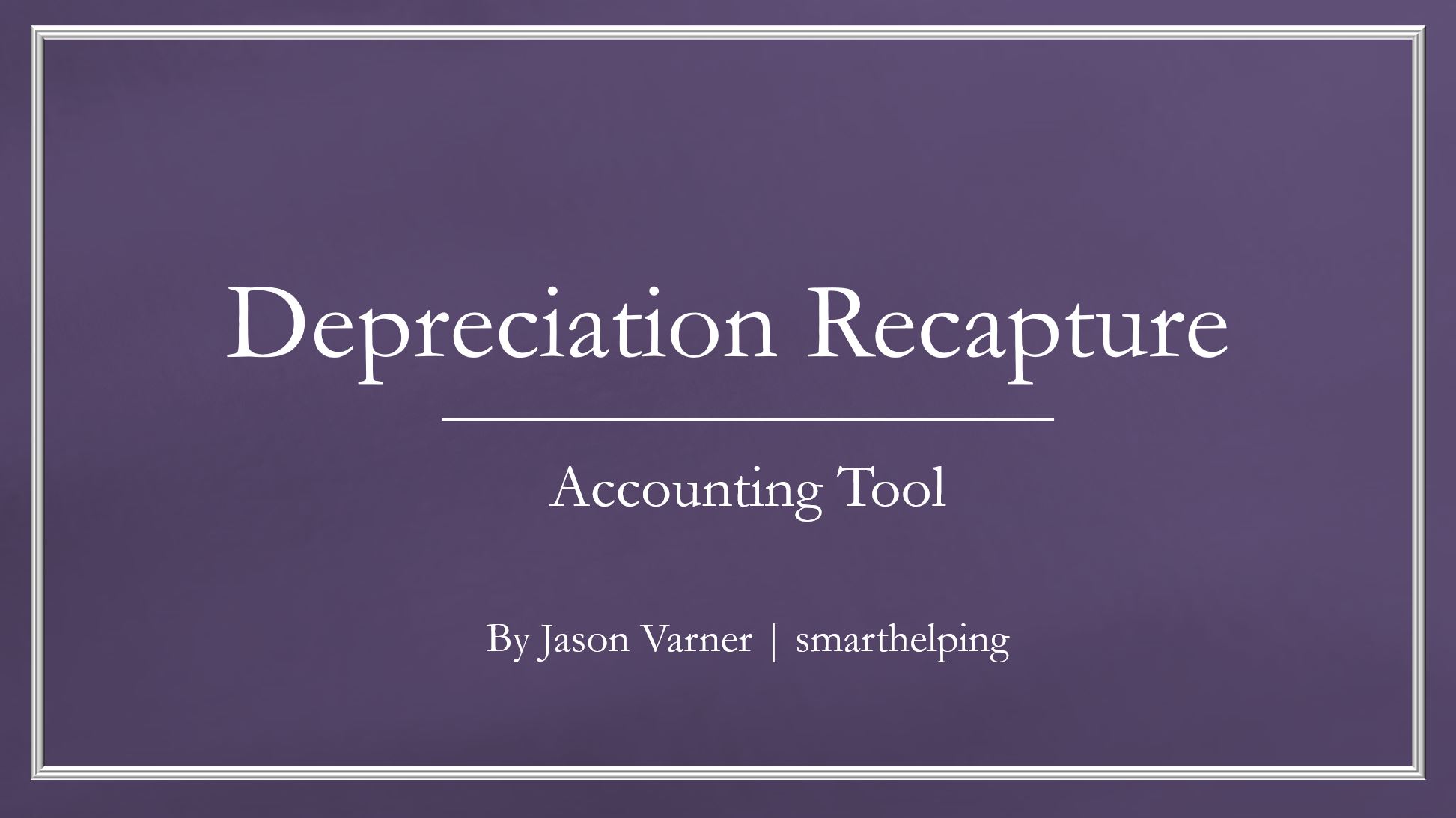 Depreciation Recapture Calculator (Excel workbook (XLSX)) Preview Image