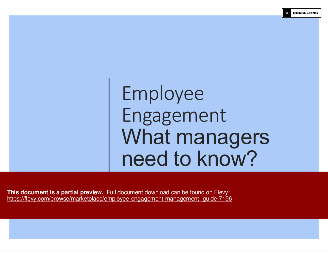 Employee Engagement Management - Guide (105-slide PowerPoint presentation (PPTX)) Preview Image