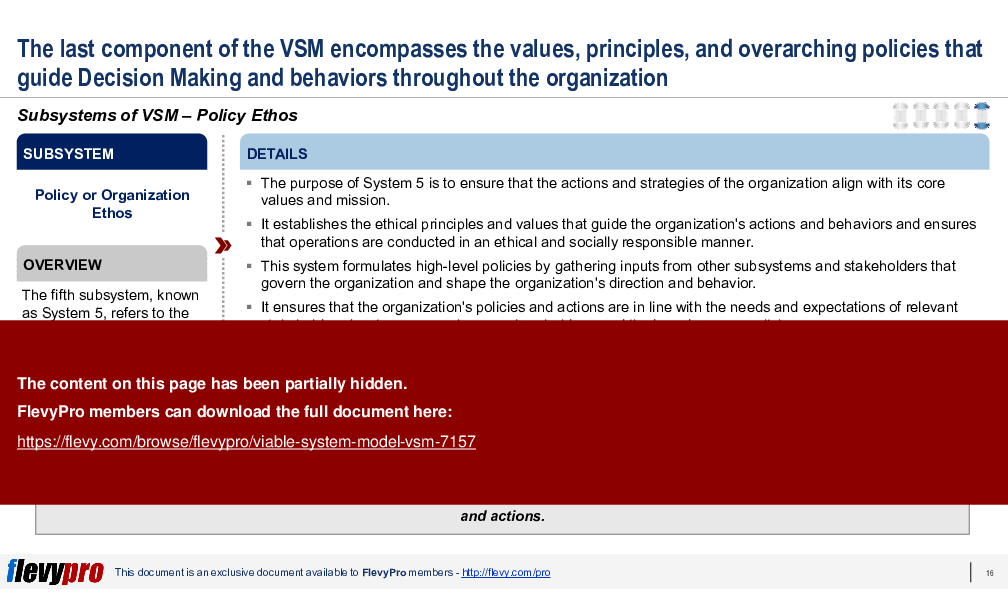Viable System Model (VSM) (33-slide PPT PowerPoint presentation (PPTX)) Preview Image