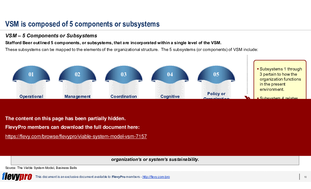 Viable System Model (VSM) (33-slide PowerPoint presentation (PPTX)) Preview Image