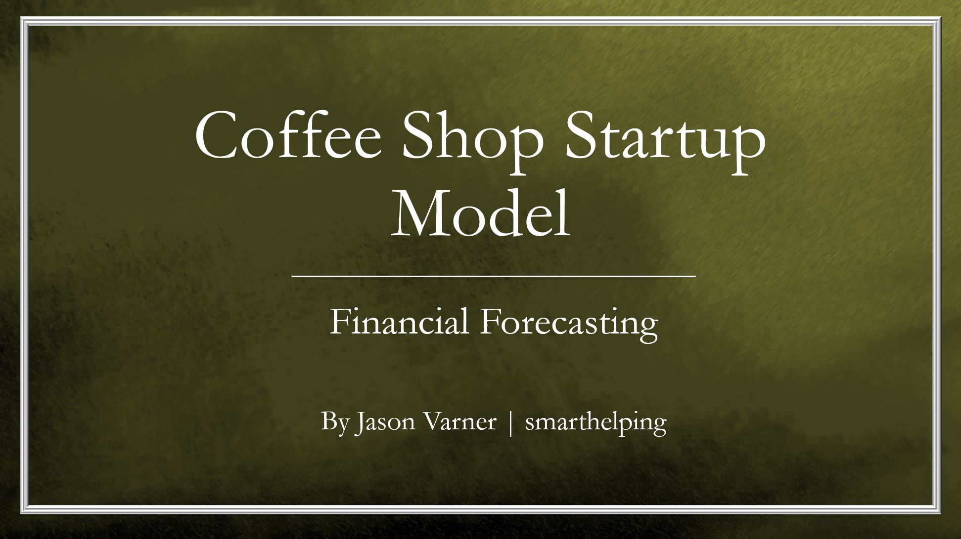 Bottom-up Coffee Shop Financial Model