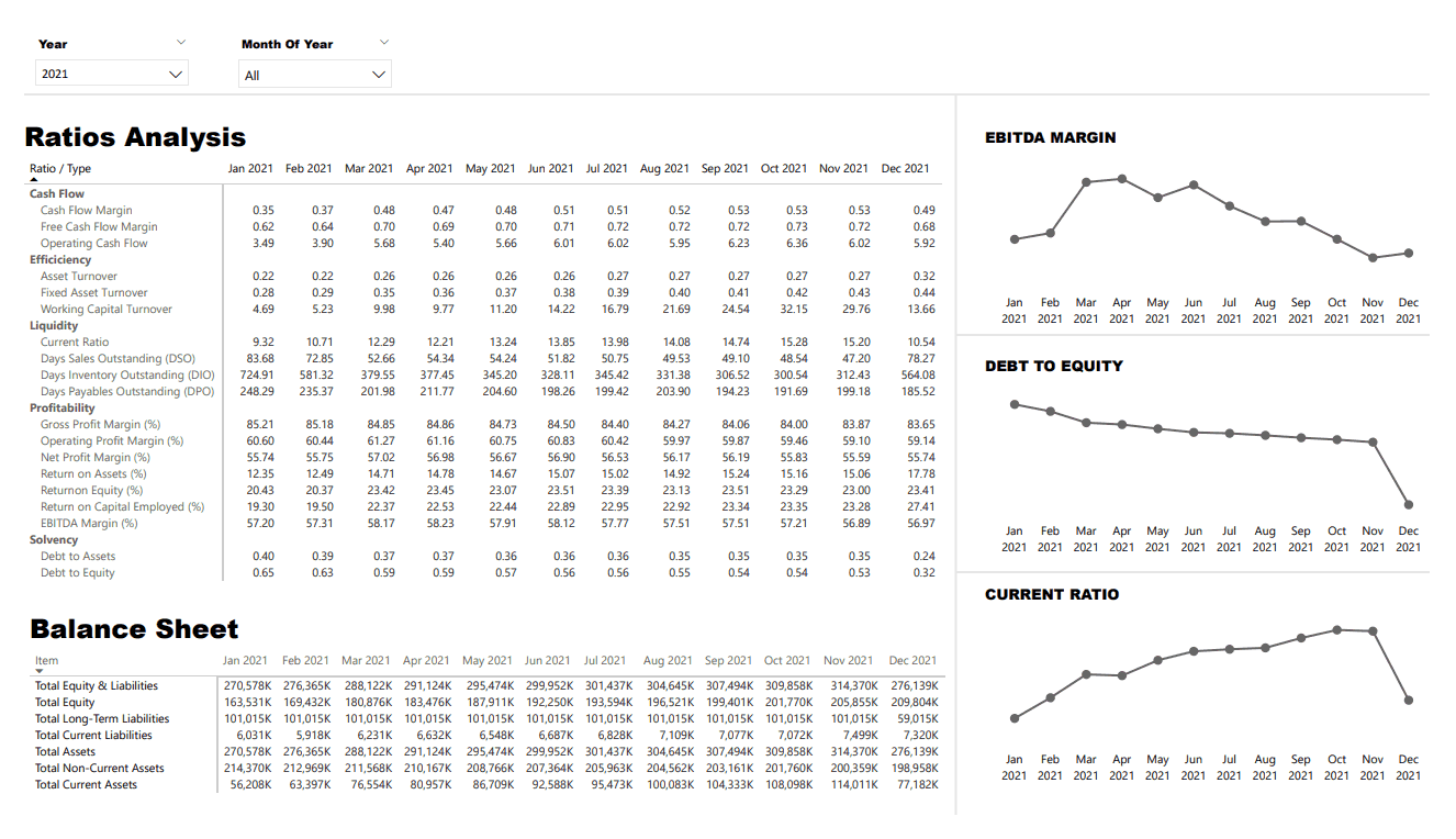 Financial Statements Financial Analysis in Power BI (4-page PDF document) Preview Image