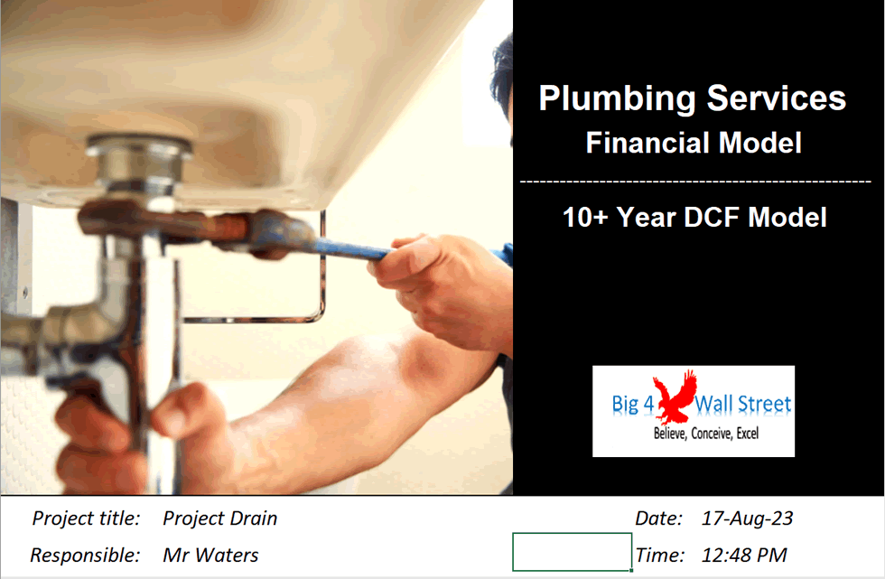 Plumbing Services Business - DCF 10 Year Financial Model (Excel template (XLSX)) Preview Image
