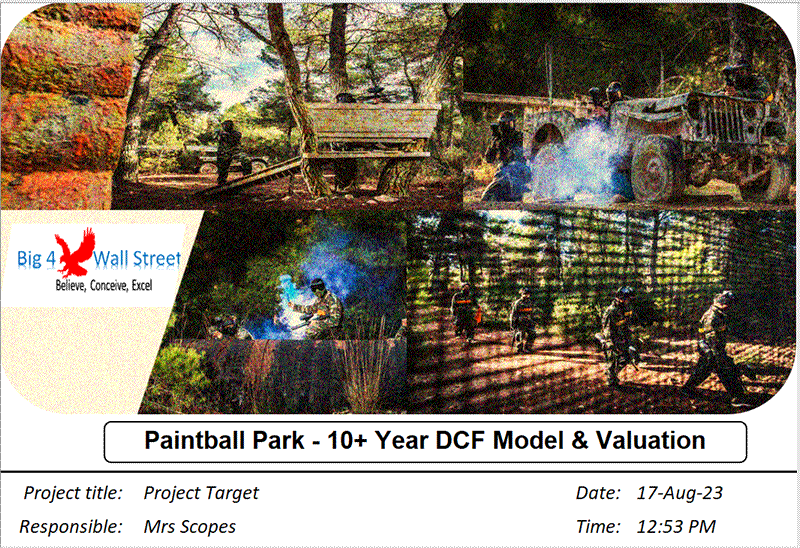 Paintball Park Business - 10+ Years DCF Model & Valuation