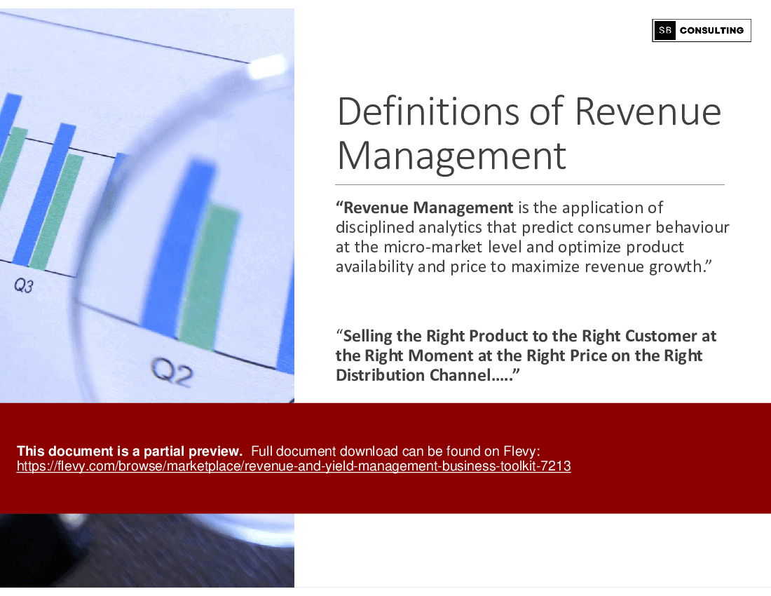 Revenue and Yield Management Business Toolkit (116-slide PPT PowerPoint presentation (PPTX)) Preview Image