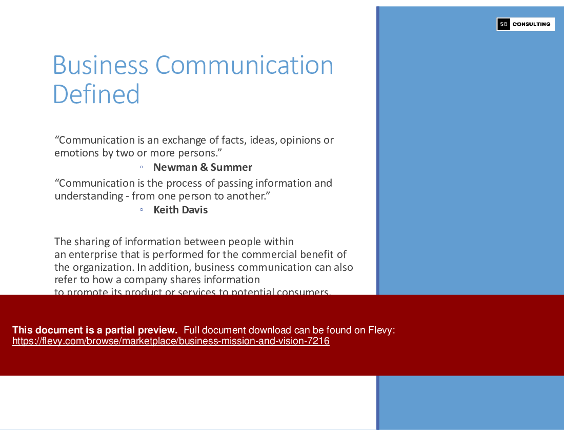 Business Mission and Vision (133-slide PowerPoint presentation (PPTX)) Preview Image