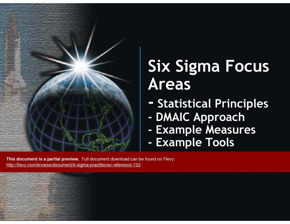 6 Sigma Practitioner Reference (96-slide PPT PowerPoint presentation (PPT)) Preview Image