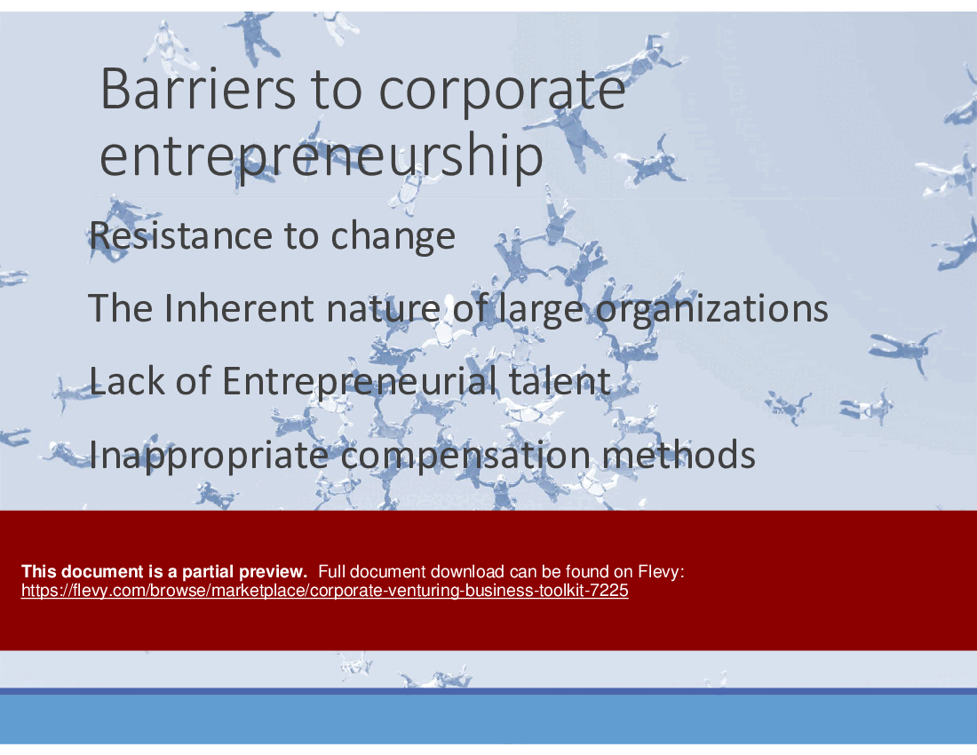 Corporate Venturing Business Toolkit (160-slide PowerPoint presentation (PPTX)) Preview Image