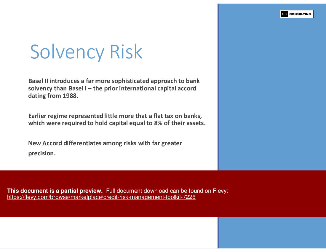 Credit Risk Management Toolkit (192-slide PPT PowerPoint presentation (PPTX)) Preview Image