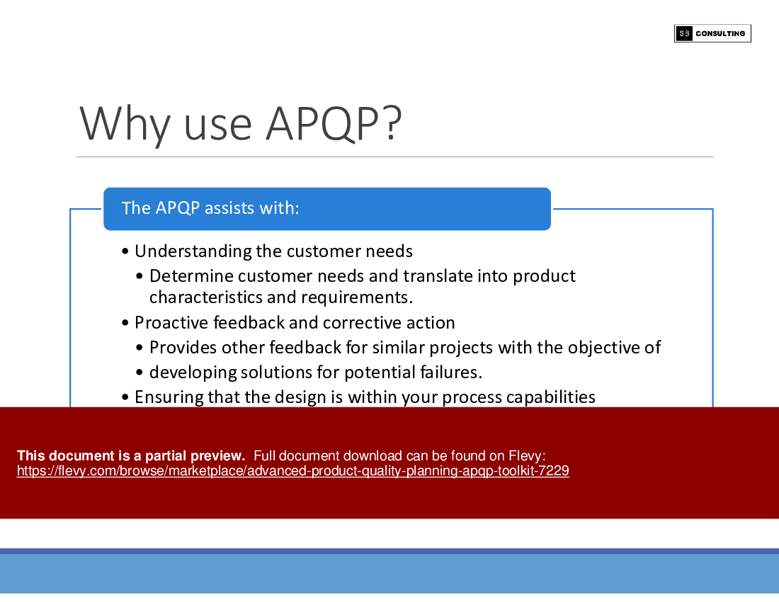 Advanced Product Quality Planning (APQP) Toolkit (187-slide PowerPoint presentation (PPTX)) Preview Image