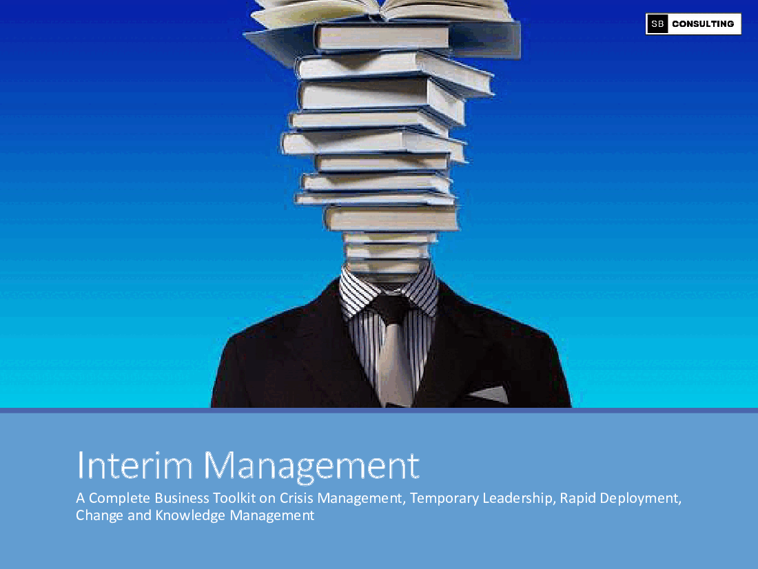 Interim Management Business Toolkit (131-slide PPT PowerPoint presentation (PPTX)) Preview Image