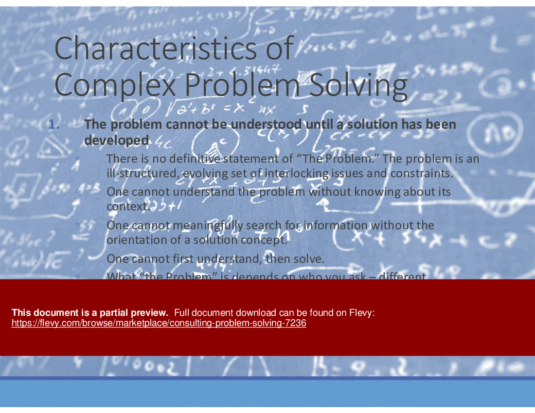 Consulting Problem Solving (262-slide PowerPoint presentation (PPTX)) Preview Image