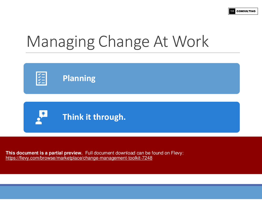 Change Management Toolkit (286-slide PPT PowerPoint presentation (PPTX)) Preview Image