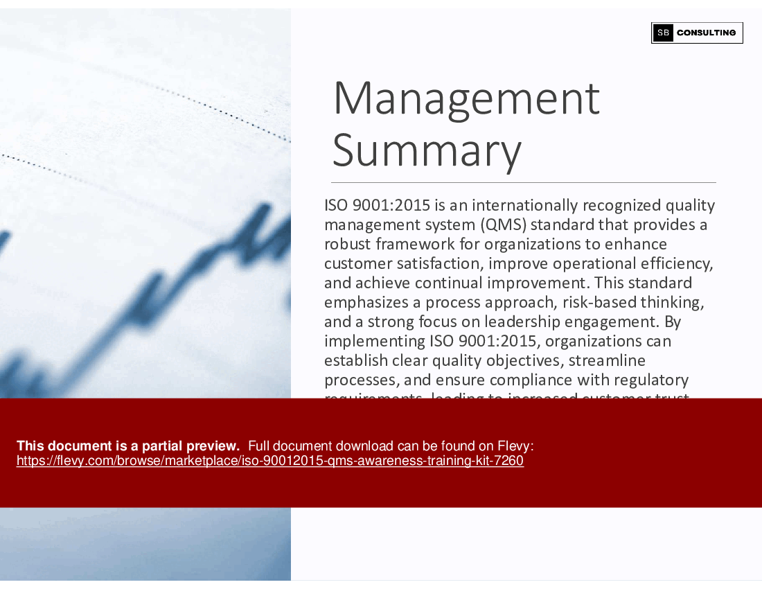 ISO 9001:2015 (QMS) Awareness Training Kit (171-slide PPT PowerPoint presentation (PPTX)) Preview Image