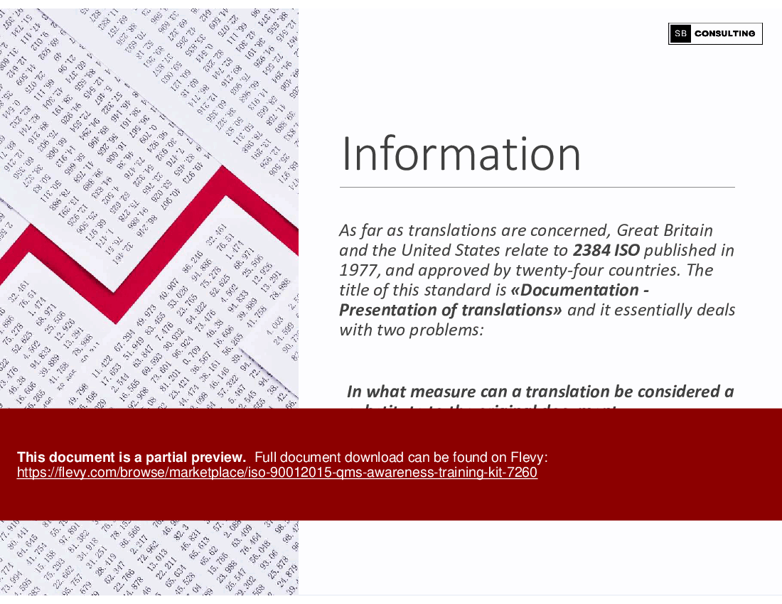 ISO 9001:2015 (QMS) Awareness Training Kit (171-slide PPT PowerPoint presentation (PPTX)) Preview Image