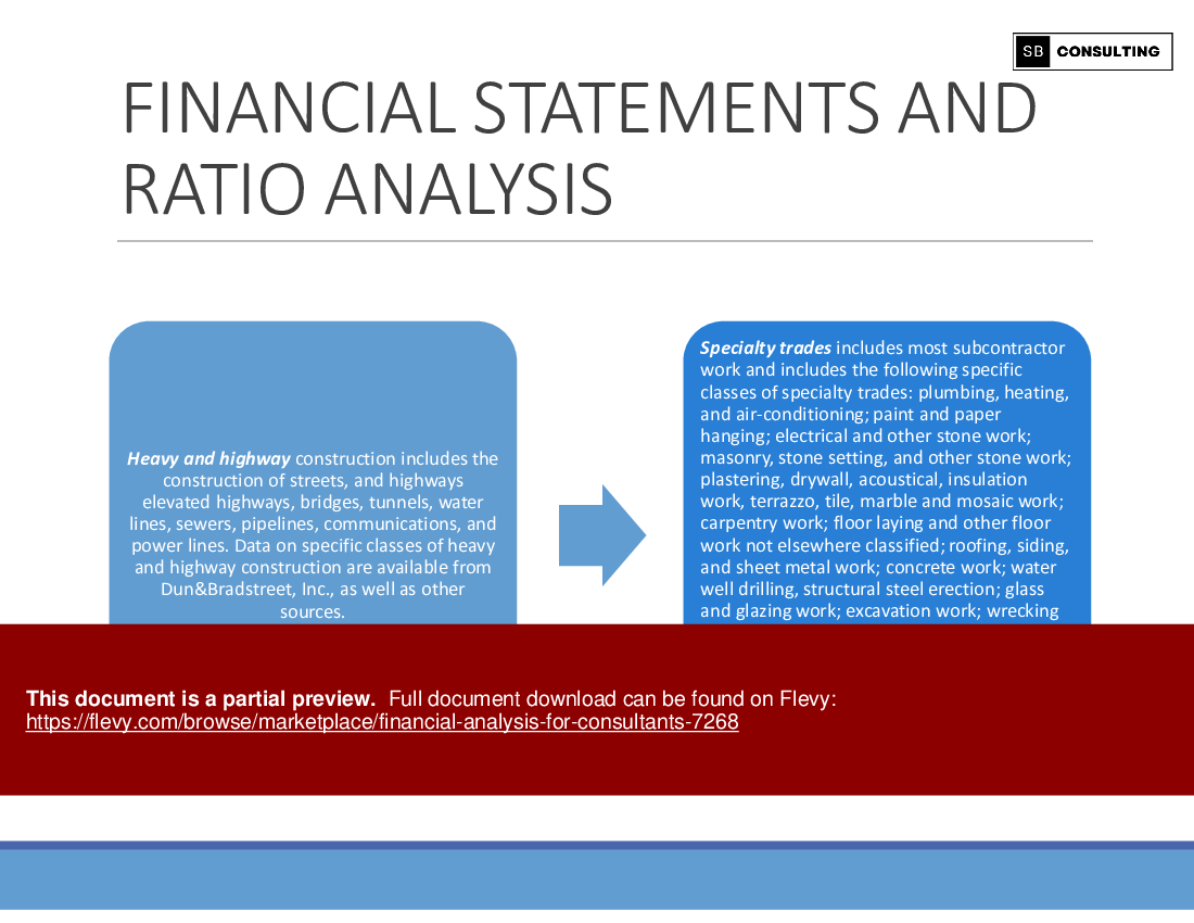 Financial Analysis for Consultants (192-slide PPT PowerPoint presentation (PPTX)) Preview Image
