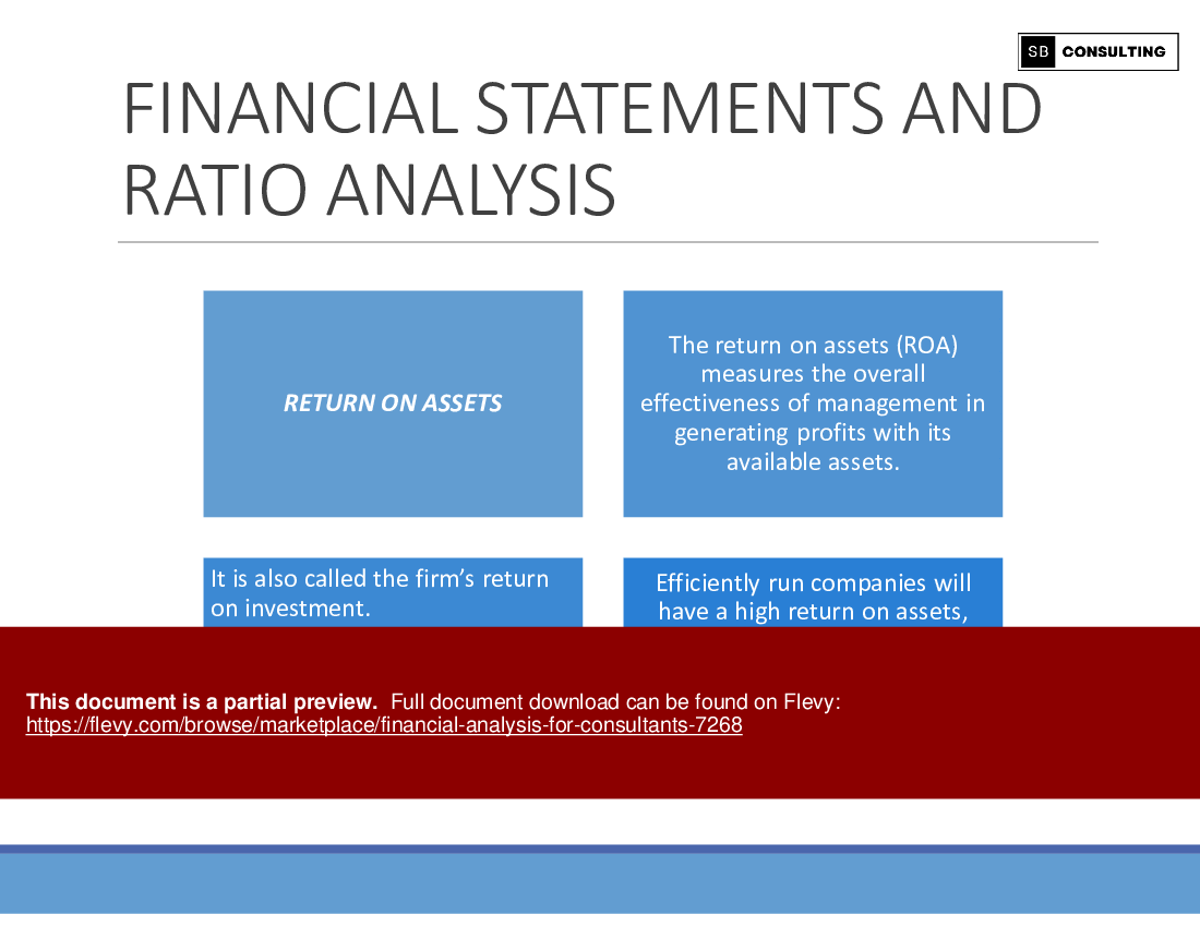 Financial Analysis for Consultants (192-slide PPT PowerPoint presentation (PPTX)) Preview Image
