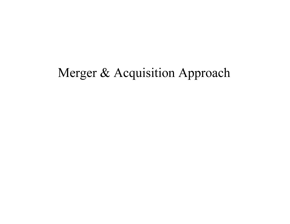 Mergers & Acquisitions Training