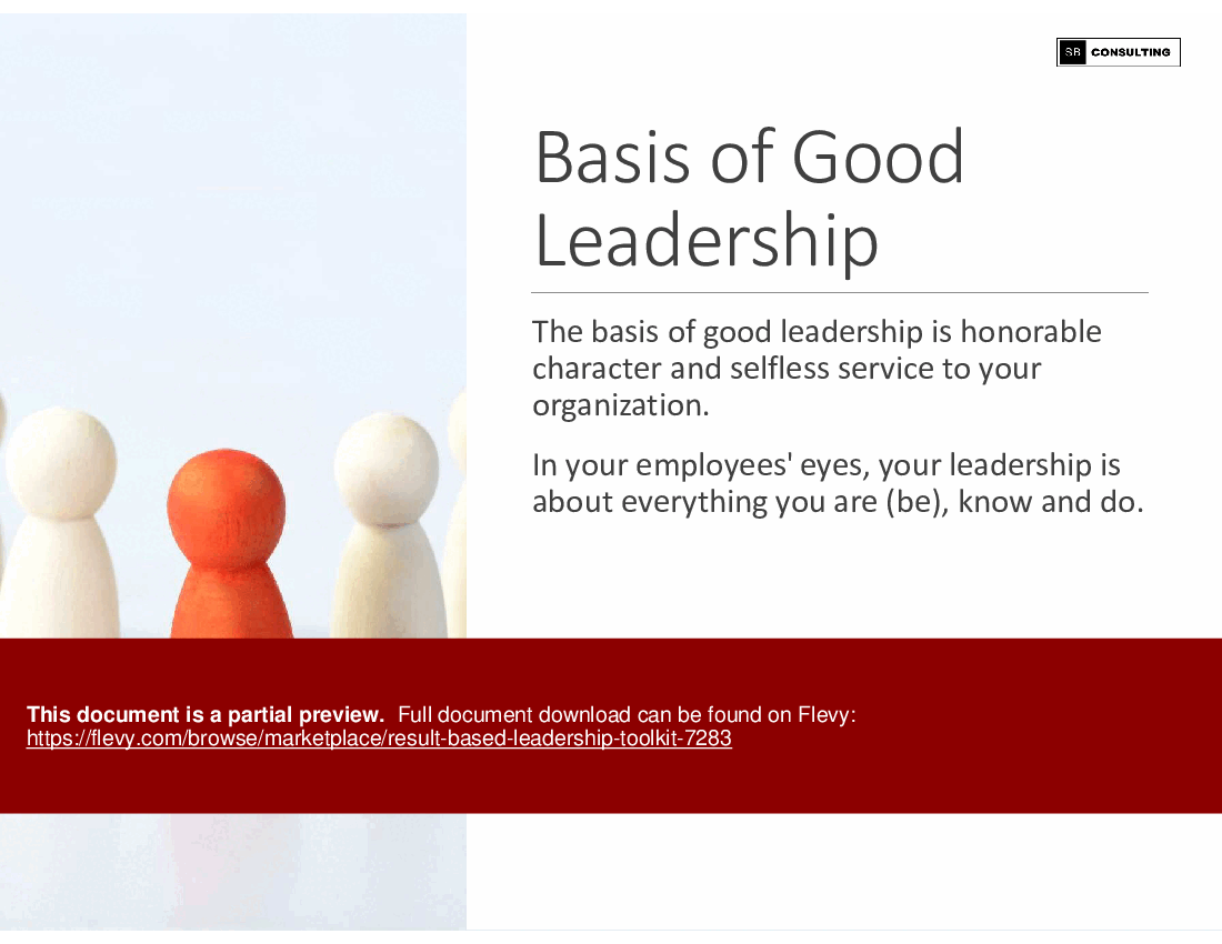 Result Based Leadership Toolkit (137-slide PPT PowerPoint presentation (PPTX)) Preview Image