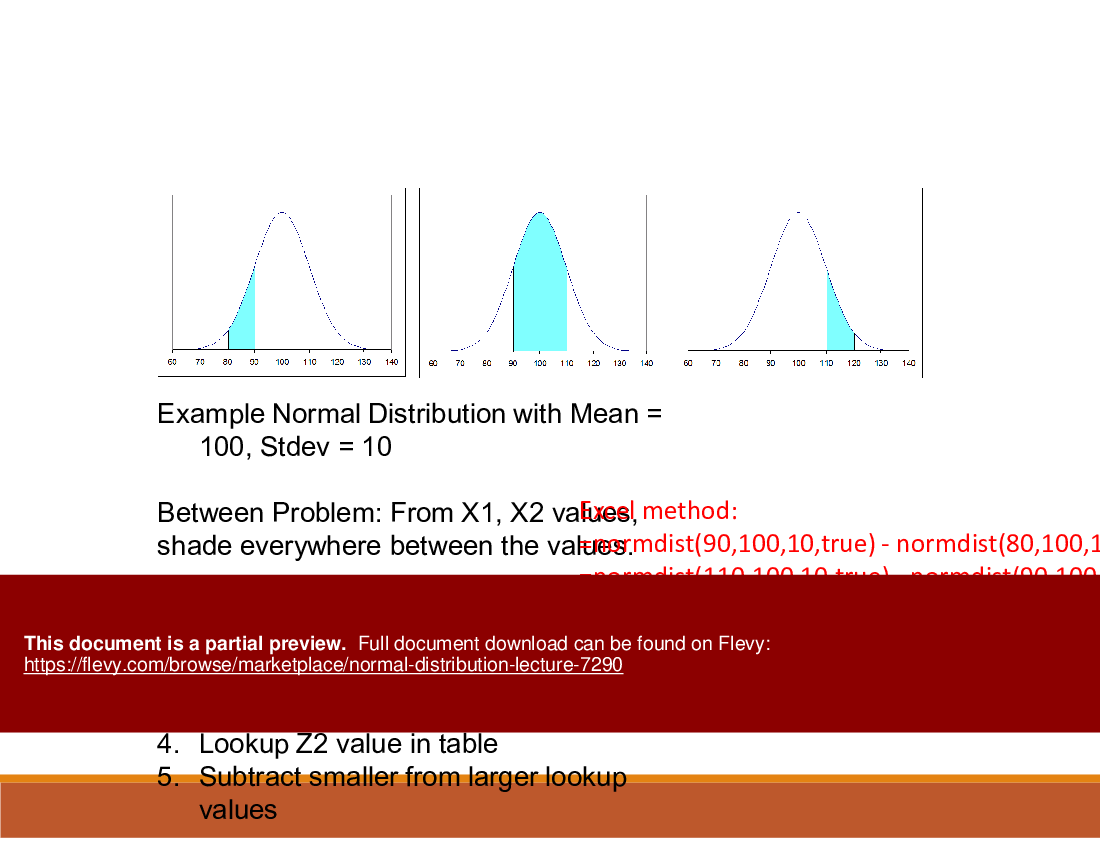 Normal Distribution Lecture (21-slide PPT PowerPoint presentation (PPTX)) Preview Image