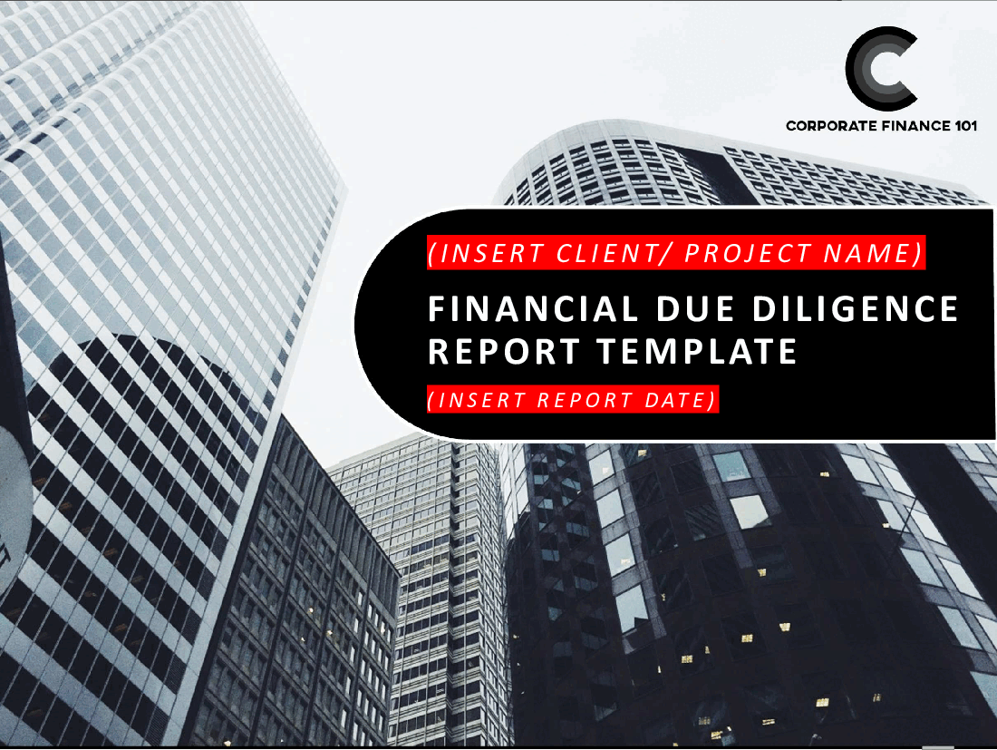 Financial Due Diligence Report Template