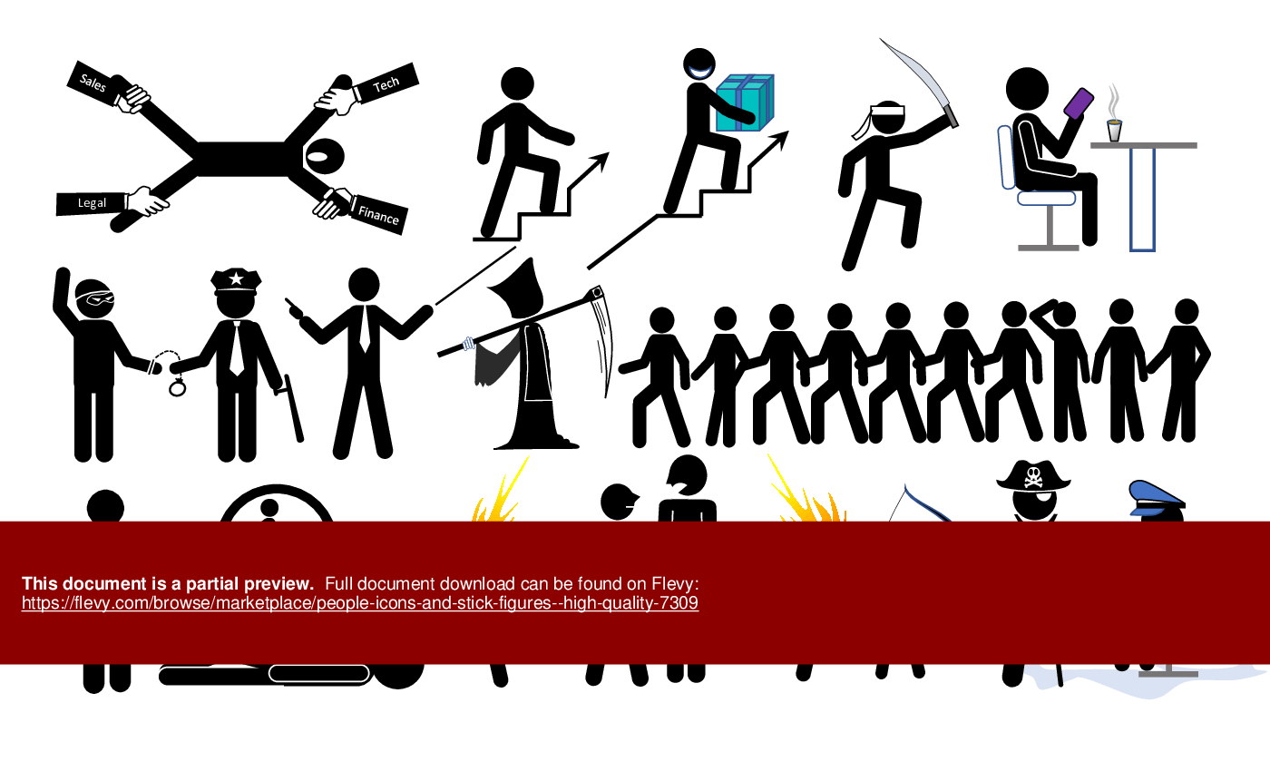 People Icons and Stick Figures - High Quality (67-slide PPT PowerPoint presentation (PPTX)) Preview Image