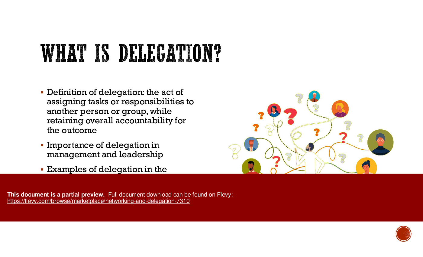 Networking and Delegation (50-slide PowerPoint presentation (PPTX)) Preview Image