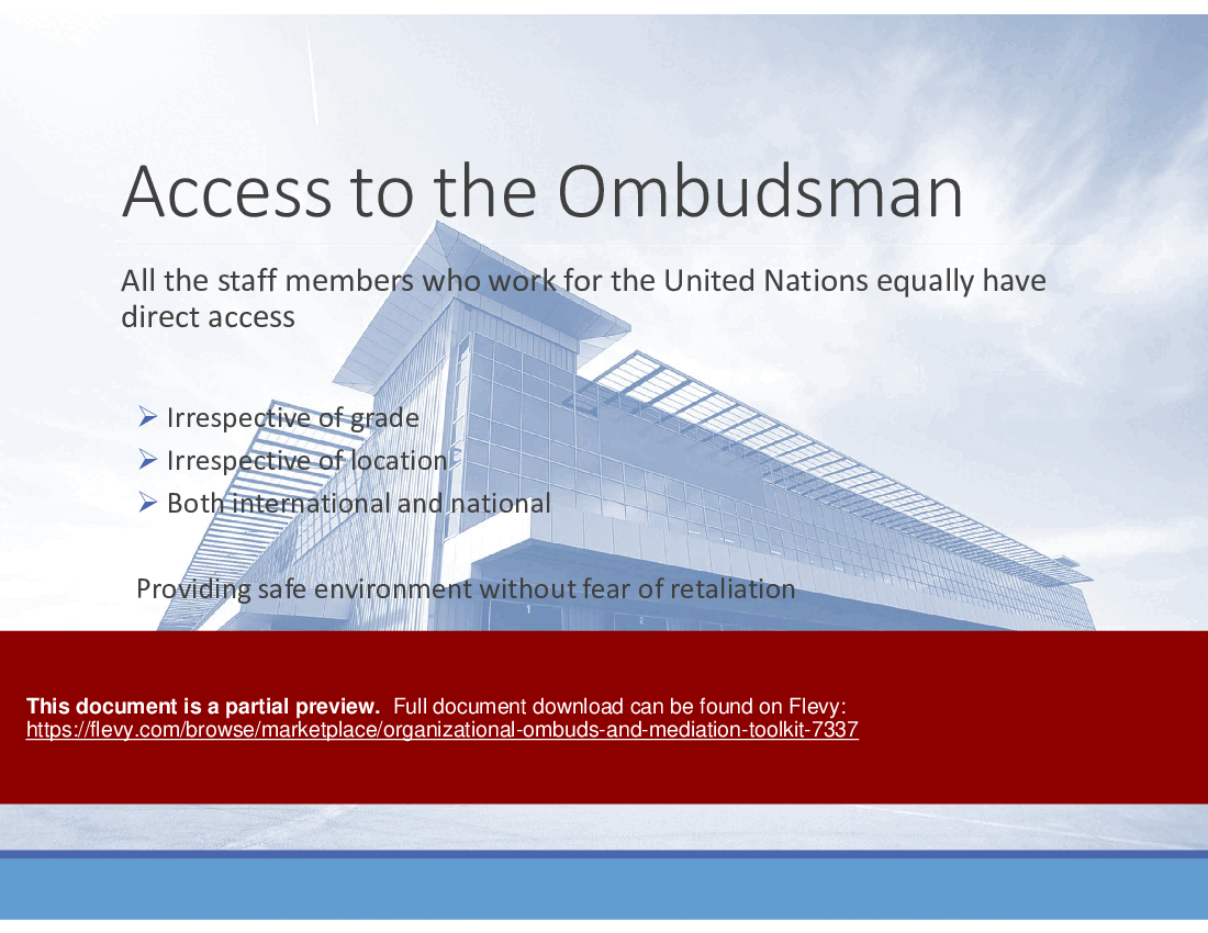Organizational Ombuds and Mediation Toolkit (110-slide PPT PowerPoint presentation (PPTX)) Preview Image