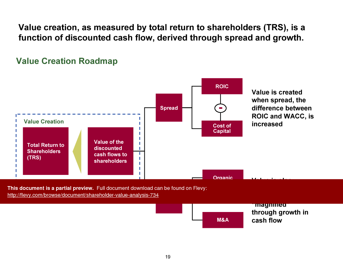 Shareholder Value Analysis (53-slide PPT PowerPoint presentation (PPT)) Preview Image