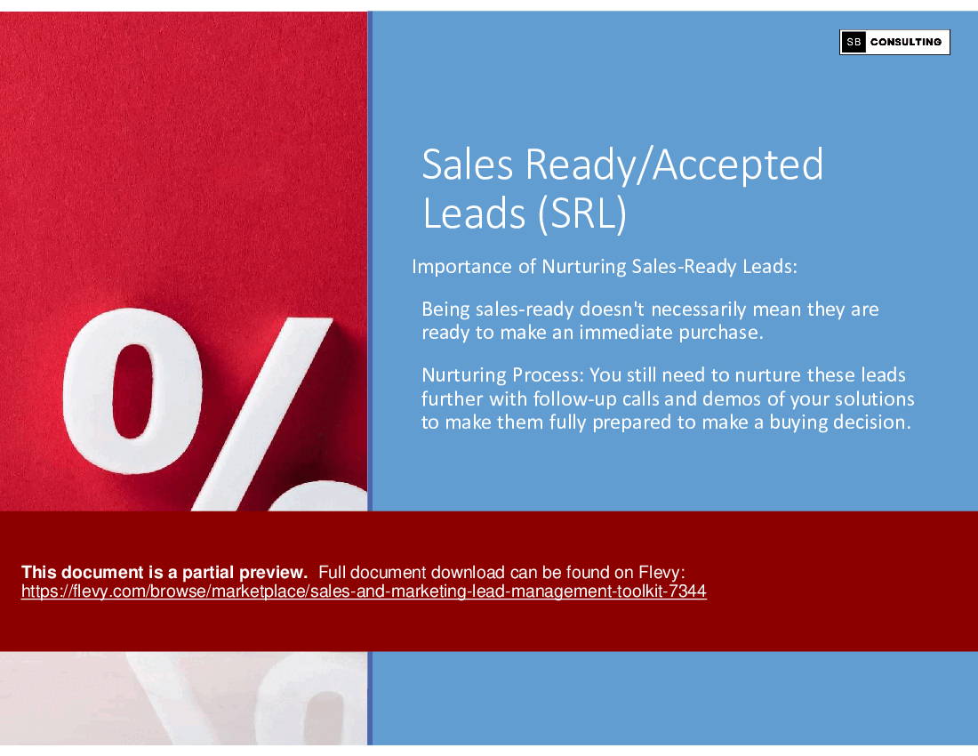 Sales and Marketing: Lead Management Toolkit (147-slide PowerPoint presentation (PPTX)) Preview Image
