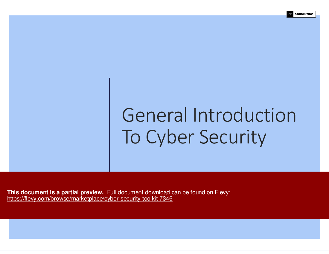 Cyber Security Toolkit (237-slide PowerPoint presentation (PPTX)) Preview Image