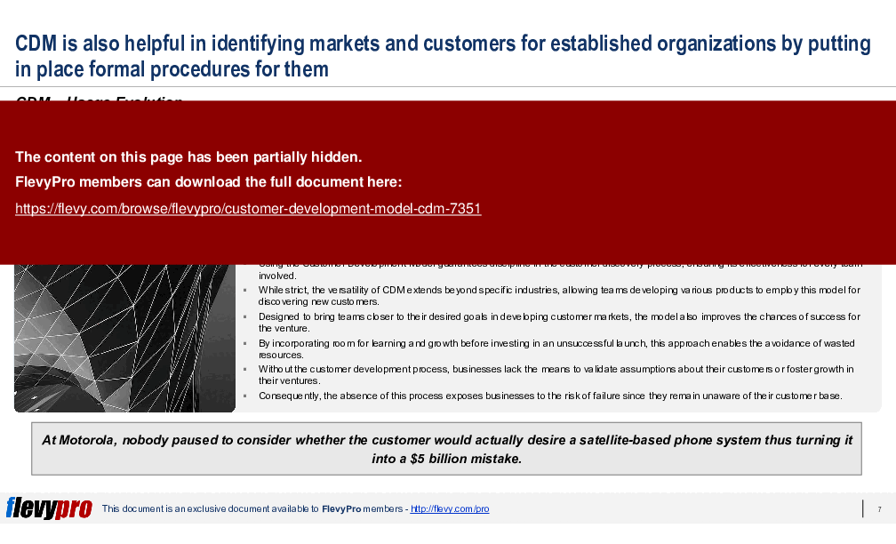 Customer Development Model (CDM) (28-slide PowerPoint presentation (PPTX)) Preview Image