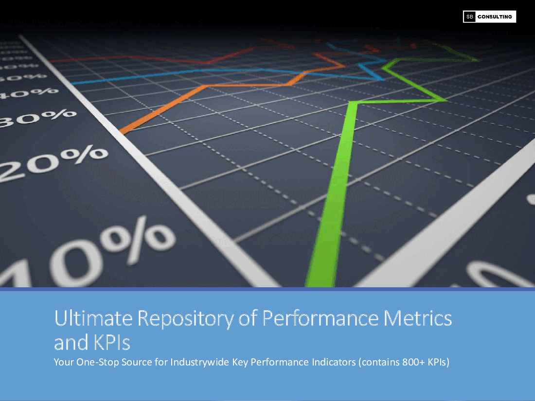 Ultimate Repository of Performance Metrics and KPIs