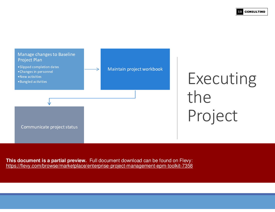 Enterprise Project Management (EPM) Toolkit (145-slide PPT PowerPoint presentation (PPTX)) Preview Image