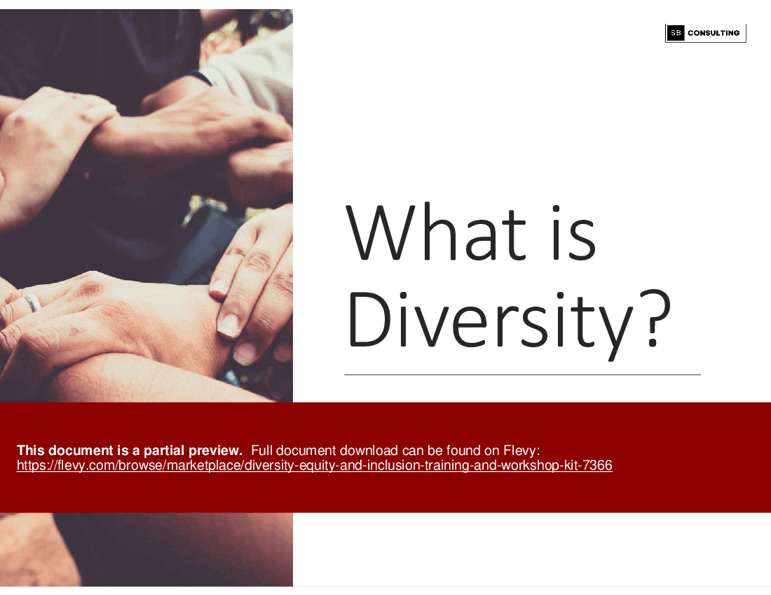 Diversity, Equity and Inclusion Training and Workshop Kit (159-slide PowerPoint presentation (PPTX)) Preview Image