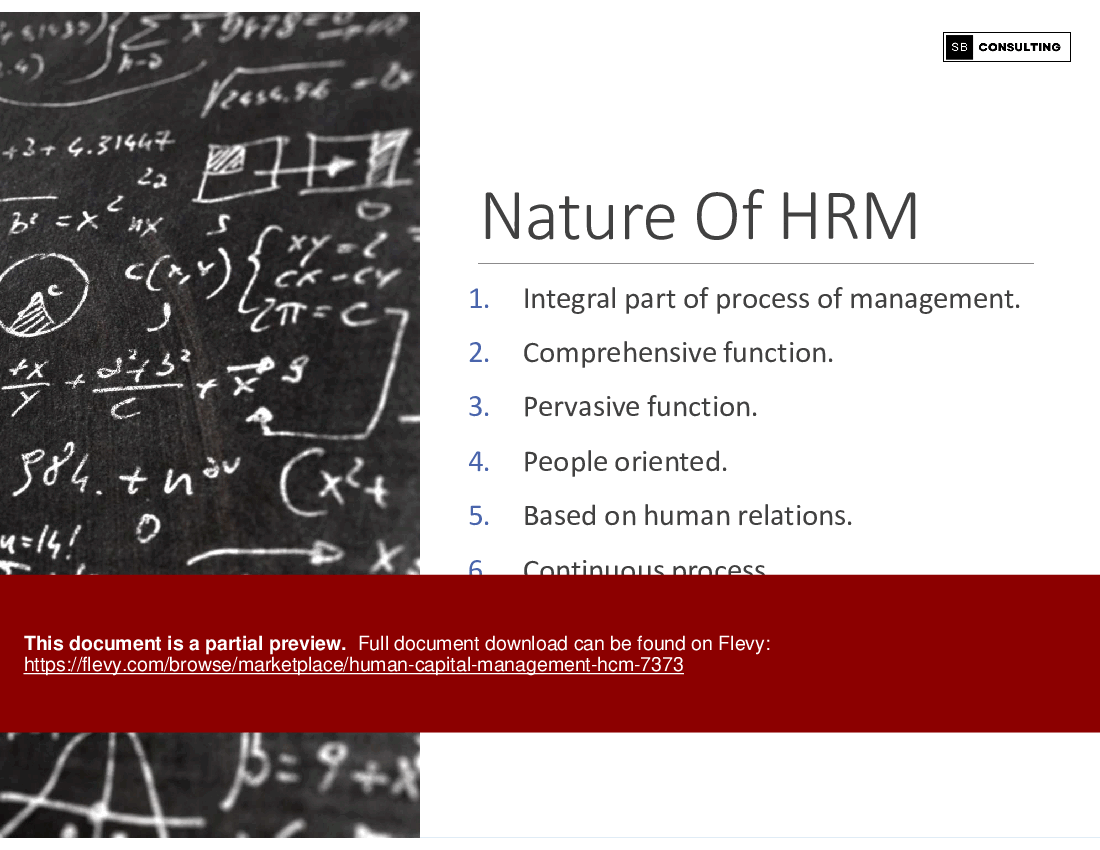 Human Capital Management (HCM) (161-slide PPT PowerPoint presentation (PPTX)) Preview Image