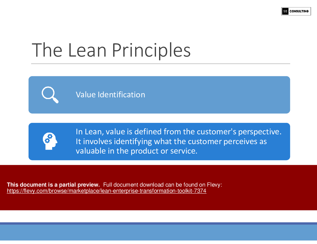 Lean Enterprise Transformation Toolkit (141-slide PPT PowerPoint presentation (PPTX)) Preview Image