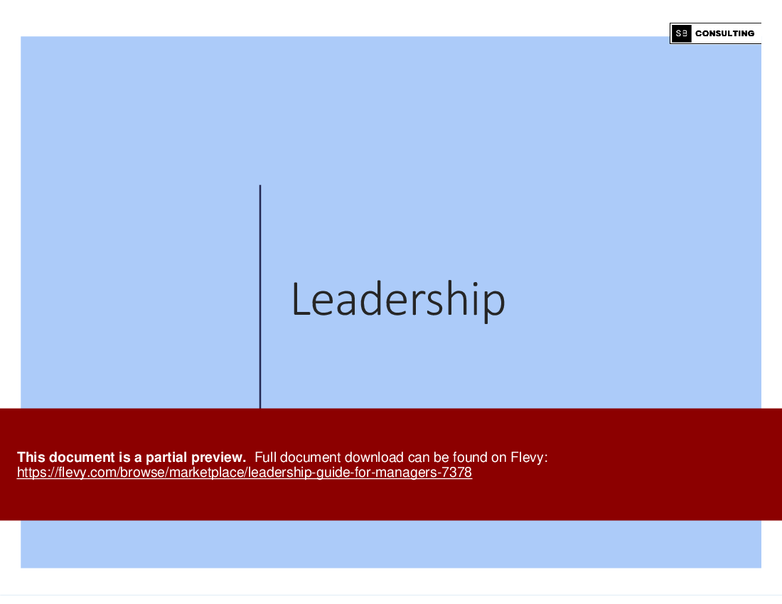 Leadership Guide for Managers (221-slide PPT PowerPoint presentation (PPTX)) Preview Image