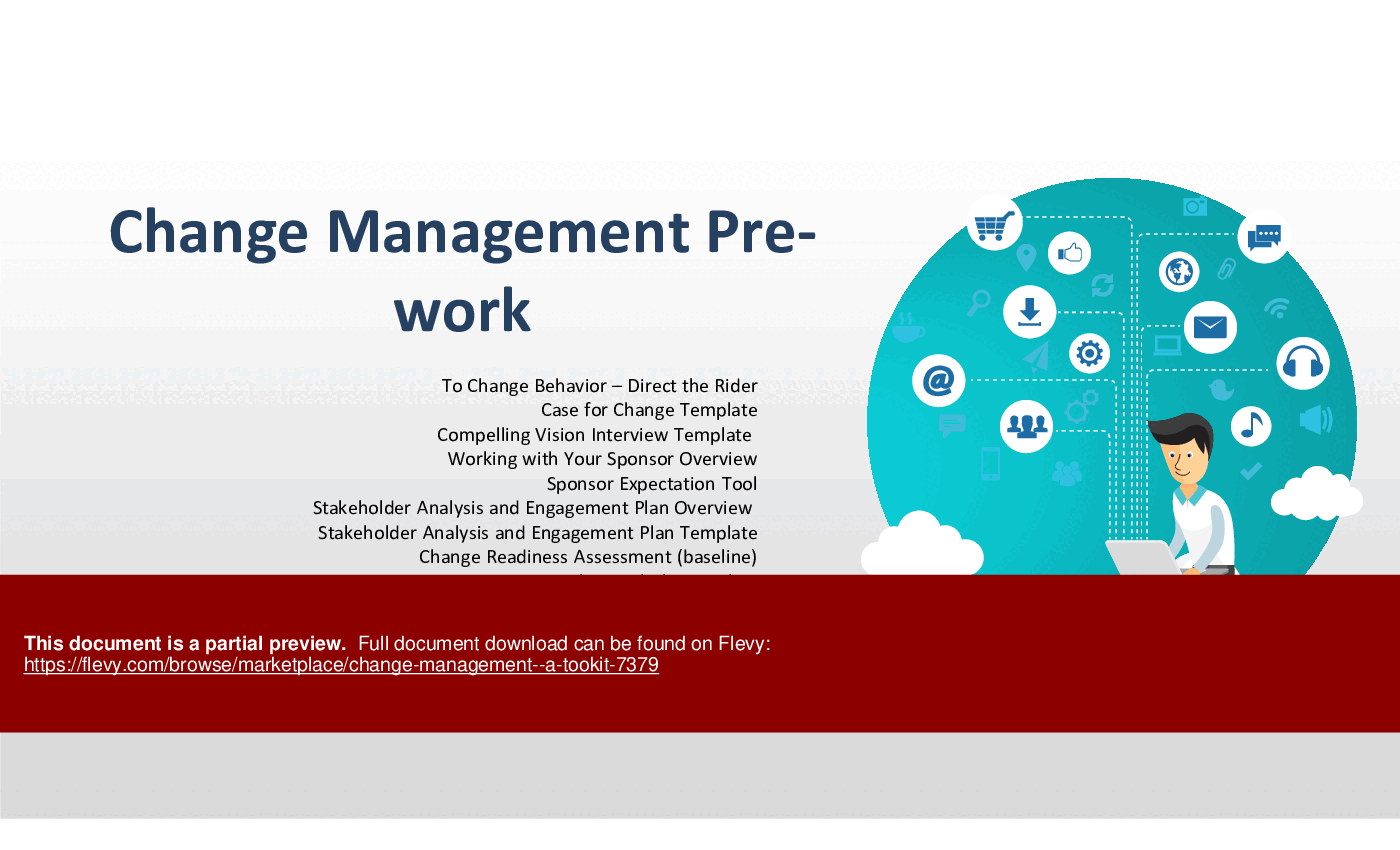 Change Management Toolkit (60-slide PPT PowerPoint presentation (PPTX)) Preview Image