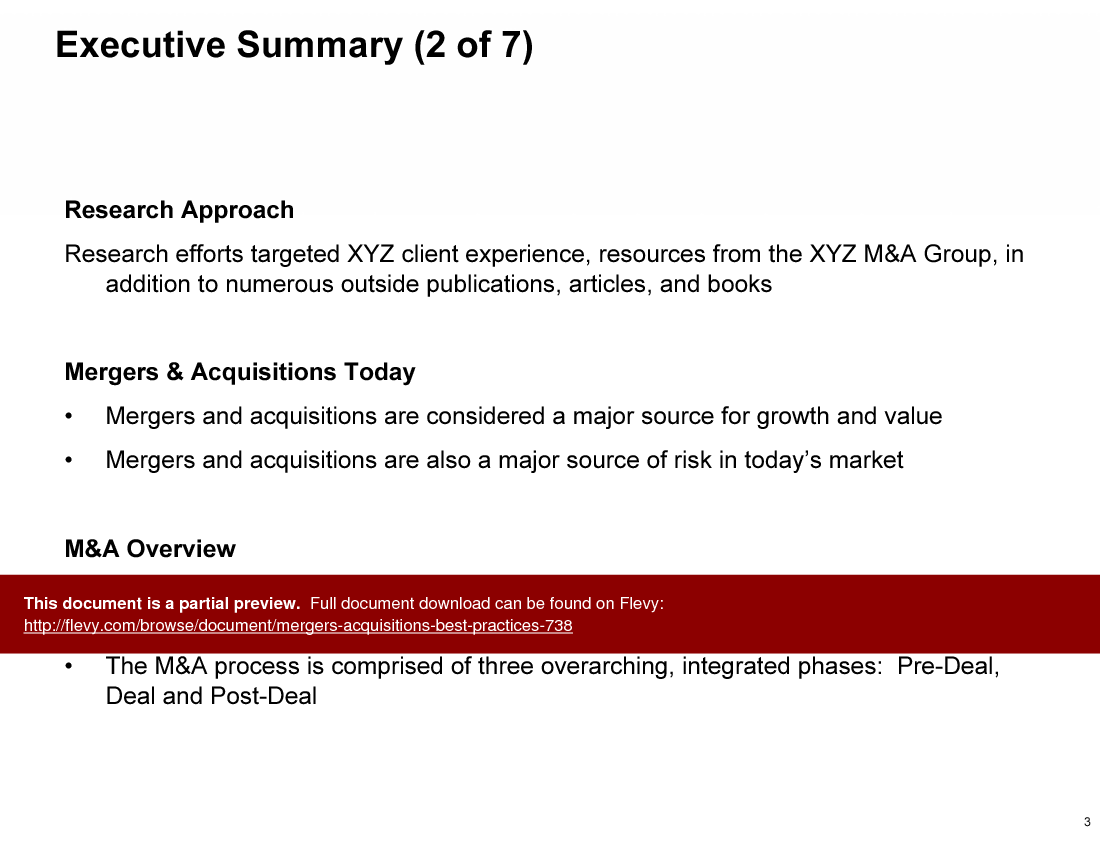 This is a partial preview of Mergers, Acquisitions Best Practices (56-slide PowerPoint presentation (PPT)). Full document is 56 slides. 