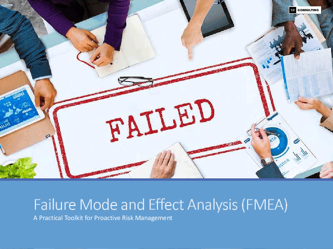 Failure Mode and Effect Analysis (FMEA) Toolkit
