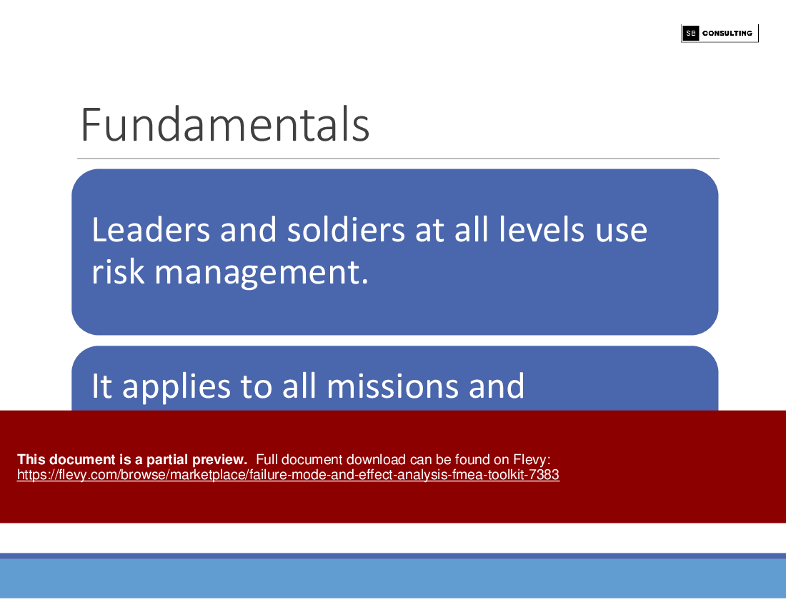 Failure Mode and Effect Analysis (FMEA) Toolkit (172-slide PowerPoint presentation (PPTX)) Preview Image