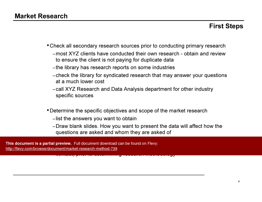 This is a partial preview of Market Research Method (109-slide PowerPoint presentation (PPT)). Full document is 109 slides. 