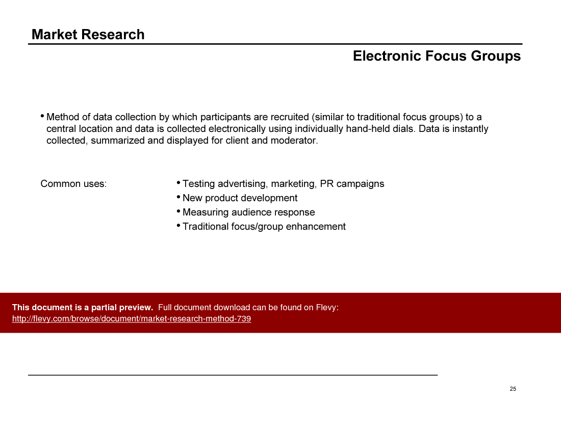 Market Research Method (109-slide PowerPoint presentation (PPT)) Preview Image