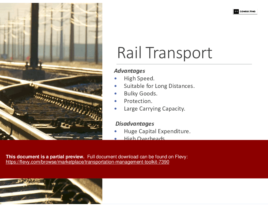 Transportation Management Toolkit (279-slide PPT PowerPoint presentation (PPTX)) Preview Image