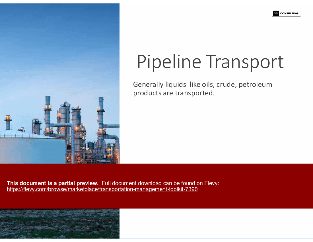 Transportation Management Toolkit (279-slide PPT PowerPoint presentation (PPTX)) Preview Image
