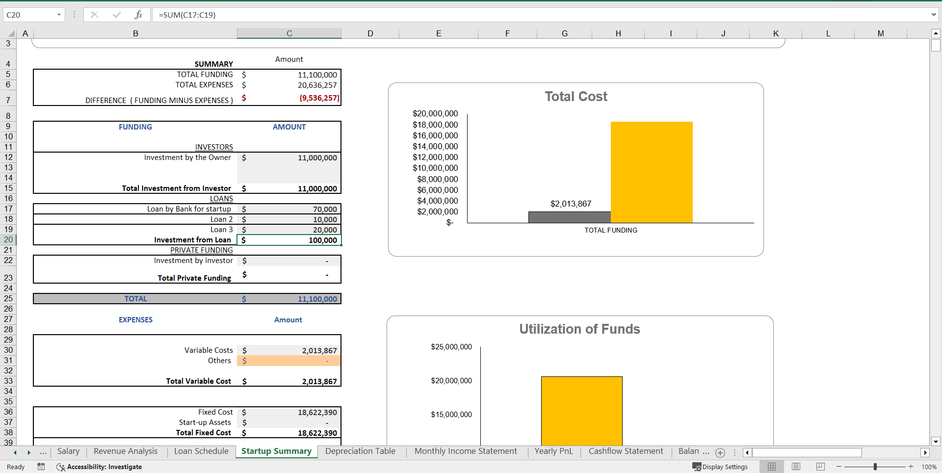 SVOD Education Excel Financial Model (Excel template (XLSX)) Preview Image