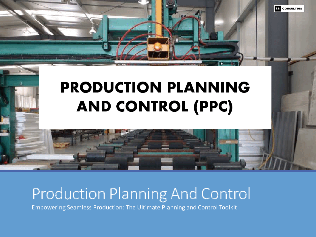 Production Planning and Control (PPC) Toolkit