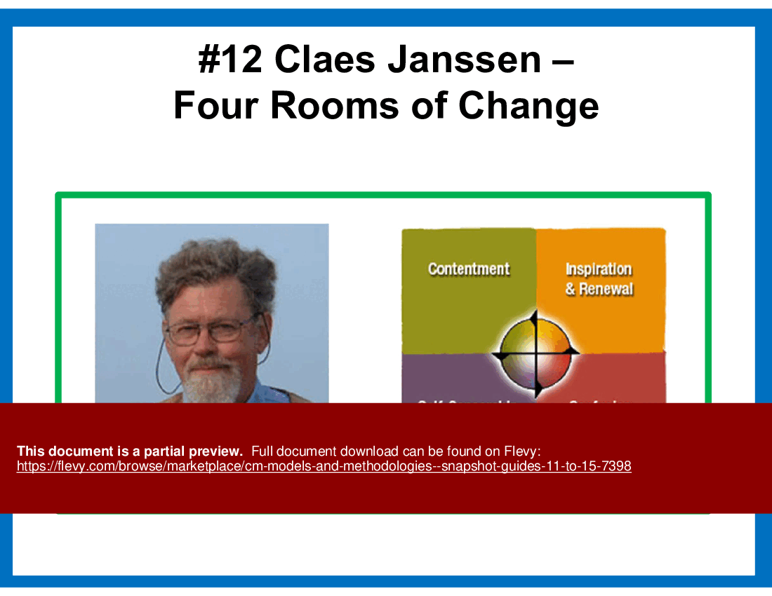 Change Management Models & Methodologies – Snapshot Guides 11-15 (24-slide PPT PowerPoint presentation (PPT)) Preview Image