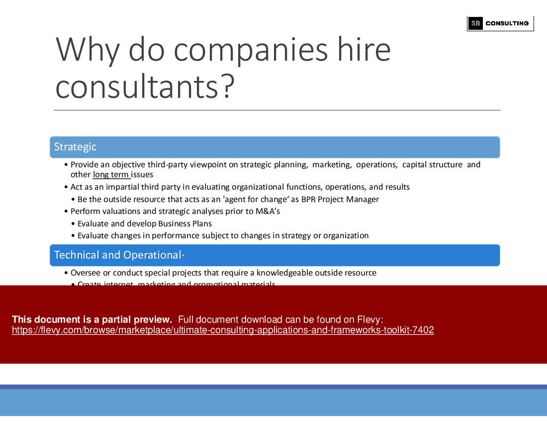 Ultimate Consulting Applications and Frameworks Toolkit (158-slide PPT PowerPoint presentation (PPTX)) Preview Image